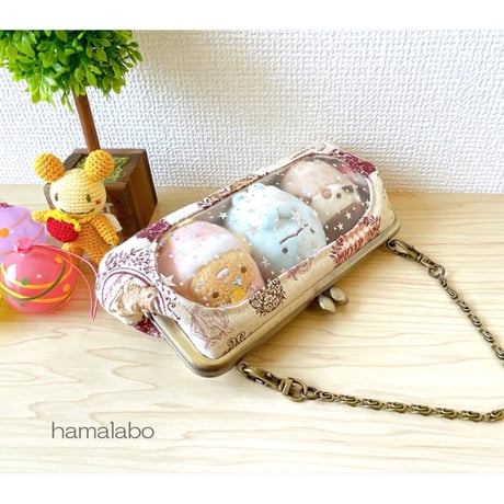 がま口の日セール！今回限りの限定大特価品！【HA-2560】16.5cm口金/(ナツメひねり×ゴールド)・カン付き