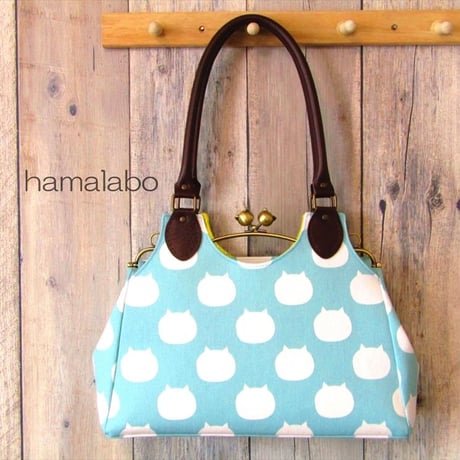 【KT-2042】ベンリーがま口式あおりバッグの型紙＆レシピ【28cm用】