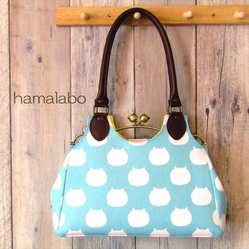 KT-2042】ベンリーがま口式あおりバッグの型紙＆レシピ【28cm用