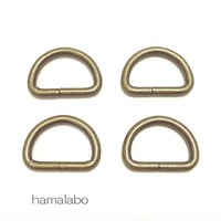 【HA-698】Dカン(20mm幅)×4個入り(アンティークゴールド)