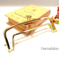 【HA-342】親子口金 19cm(アメ玉×ゴールド)