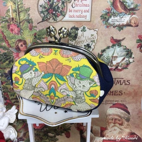 在庫調整で今だけ50％引き！【KT-2009】☆コロリン型☆がま口小物入れの型紙＆レシピ【12.5cm/くし型用】