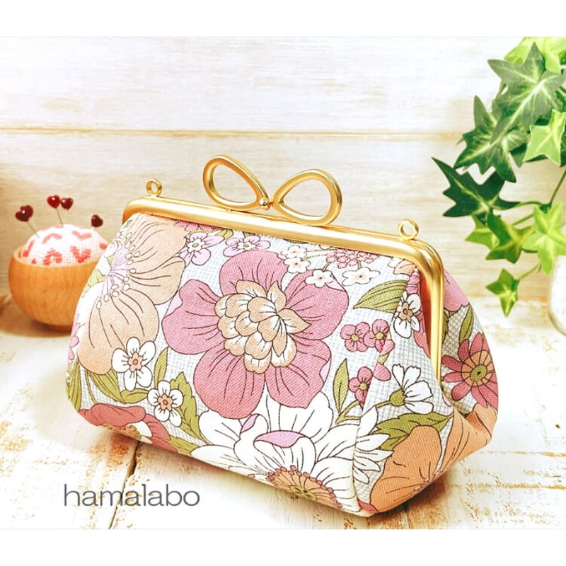 在庫調整で今だけ50％引き！【KT-1053】がま口ミニ俵型ポーチの型紙