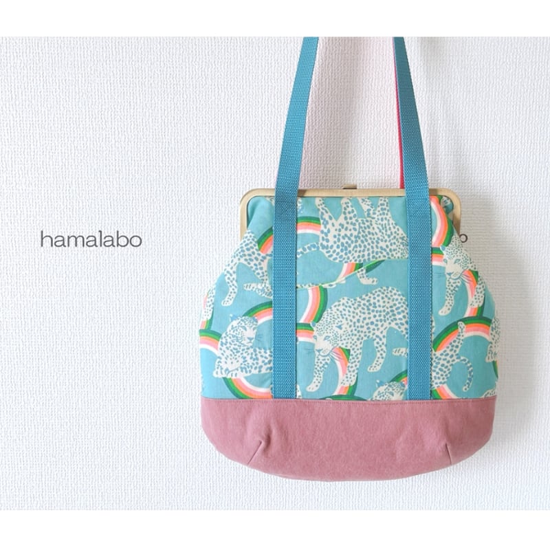 KT-2139】大きめ＆スリム型！がま口トートバッグ(持ち手付き)の型紙