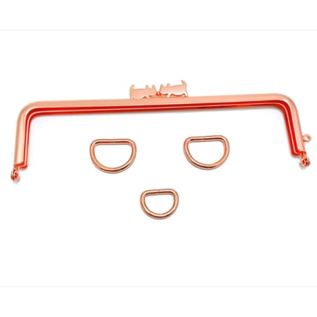 1個あたり19円！廃盤大特価セール！【HA-b1205】お得な大容量パック！Dカン 15mm幅×40個入り(ローズゴールド・ピンクゴールド)