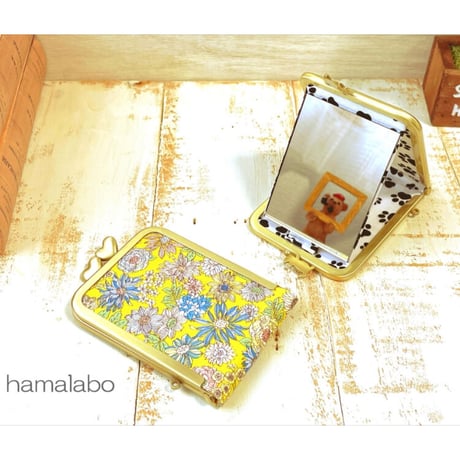 【HA-2013】ハート口金 7.5cm角型/足長タイプ (アンティークゴールド)