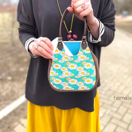 【KT-2133】がま口あおりプチバッグの型紙＆レシピ【12cm/角型用】