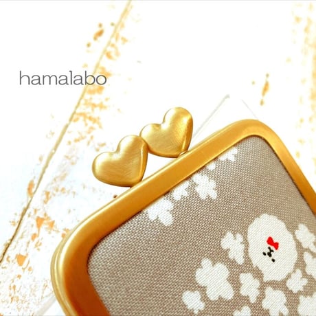 【HA-2012】ハート口金 7.5cm角型/足長タイプ (ブラック)