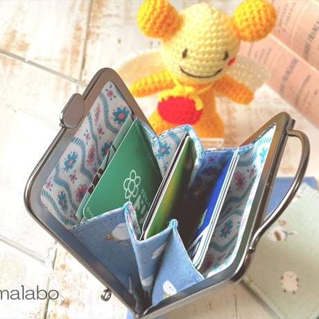 【HA-2010】碁石口金 7.5cm角型/足長タイプ (シルバー)