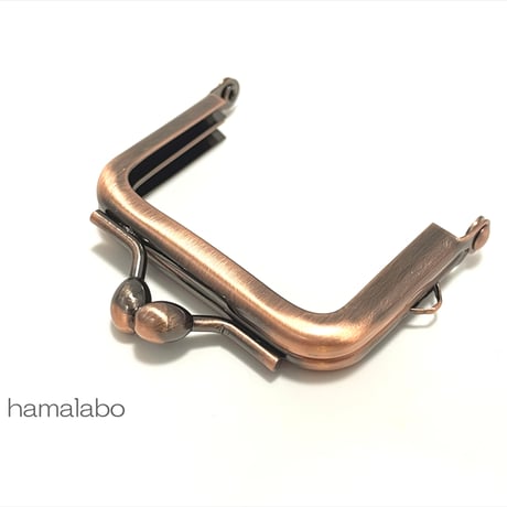 【HA-2502】5.5cm口金(少し足長)/ナツメひねり(ブロンズ)　5本セット