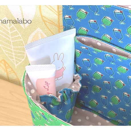 【KT-2123-SET】がま口ミニリュックの型紙＆レシピ(リュックインバッグの型紙＆レシピ付き)【18cm/角型用】