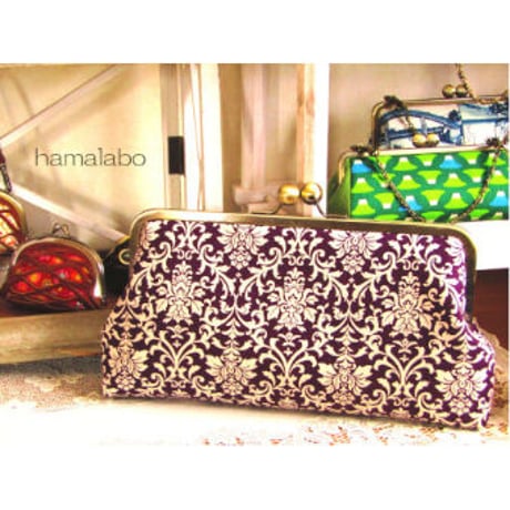 【HA-1832】27cm角型 兼用カン口金(大きな茶色の木キューブ×アンティークゴールド)＋(プラス)