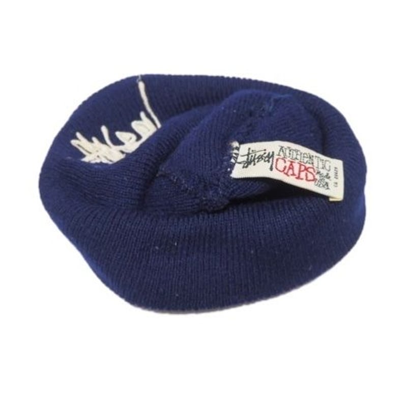 old stussy ビーニー ニット帽 総柄 希少 極美品old stussy 総柄ニットキャップ
