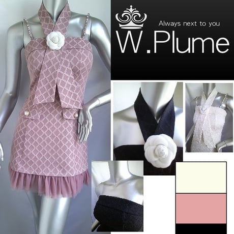 w.plume レッドフリルナイトドレス w.plume レッドフリルナイトドレス - メルカリ