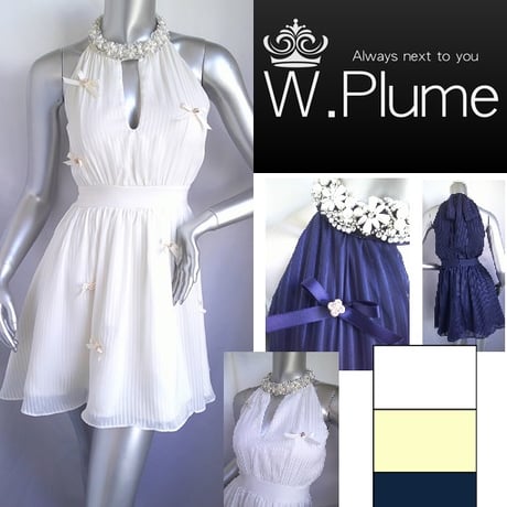 W.Plume ホワイト ナイト ドレス Sサイズ W.Plume ホワイト ナイト ドレス Sサイズ