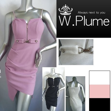 W.Plume ホワイト ナイト ドレス Sサイズ W.Plume