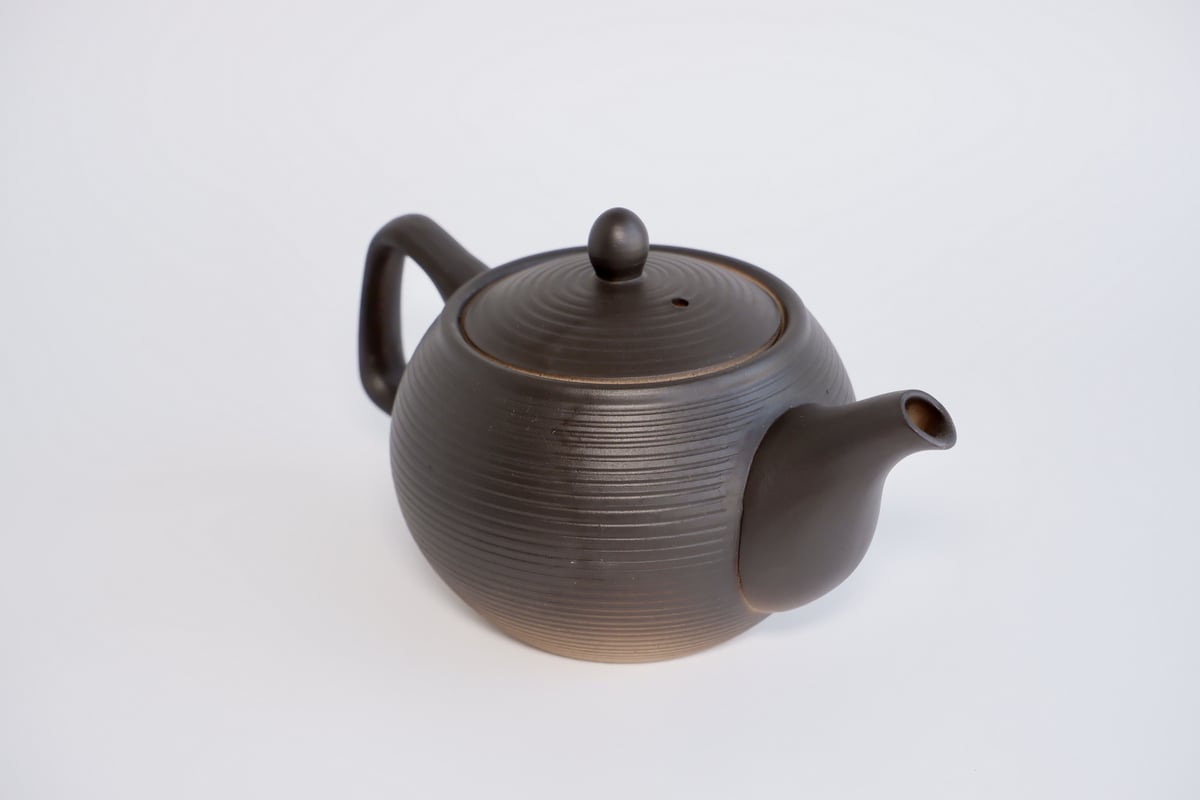 茶道の急須の油絵 茶道の急須の油絵