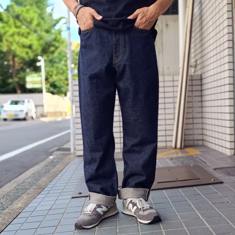 JapanBlueJeans インレイ ネイビー 7分丈 XL JAPAN BLUE JEANS】ルーズモデル 12.5oz アフリカ綿セルヴィッチ(J50