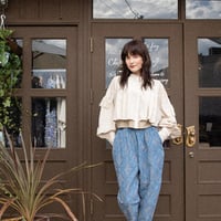 コットンフラックス　クロップド丈　Big sleeve shirt #2612031