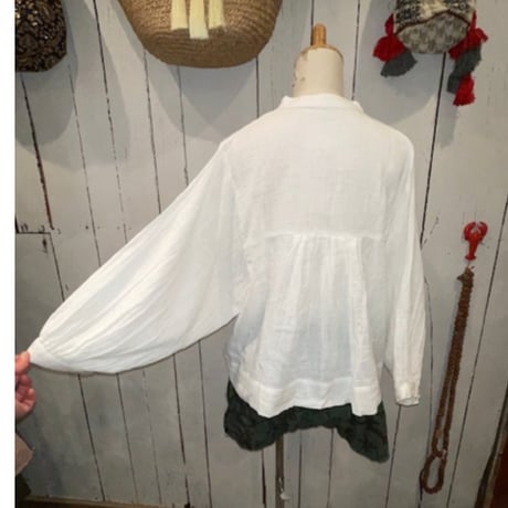 ダブルガーゼ　3/4sleeve ブラウス