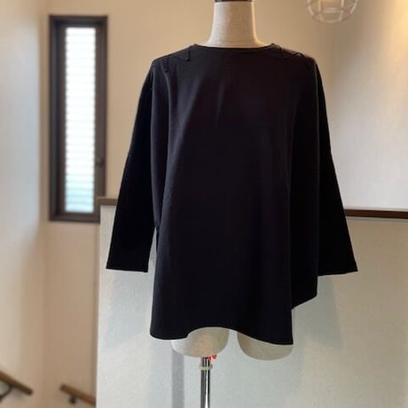 バンブーフリース　肩パッチ刺繍　L.S.TOP #2279007