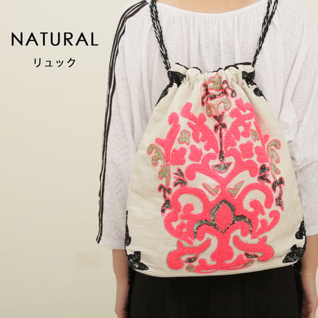 2WAYバッグ/コットンキャンバス刺繍/1518828