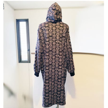 コットン 裏毛　EYEプリント　HOODIE ワンピース #2179210