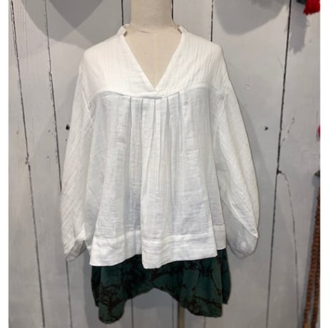 ダブルガーゼ　3/4sleeve ブラウス