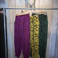 ダブルガーゼ　ブロックプリント　wrap pants #2616025