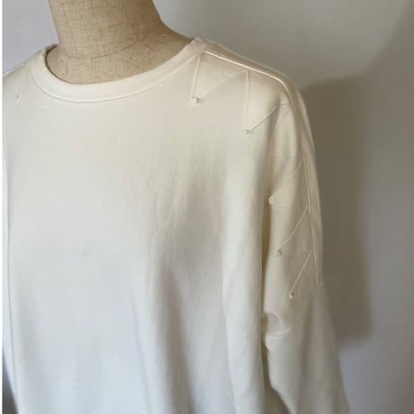 バンブーフリース　肩パッチ刺繍　L.S.TOP #2279007