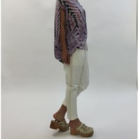 バンブーフリース　サイド綿テープライン入り　ソフトサルエルパンツ#2279008