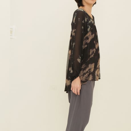 シフォントップス/シルクジョーゼット/タイダイ染め/1514897