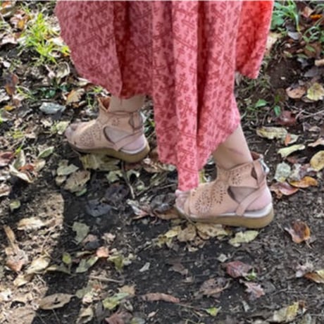 CUTWORK LEATHER SANDAL カットワークレザー　ヌメ革サンダル#2138219