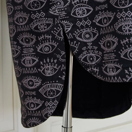 コットン 裏毛　EYEプリント　HOODIE ワンピース #2179210