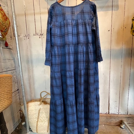 INDIGO 先染めチェックワンピース#2613033