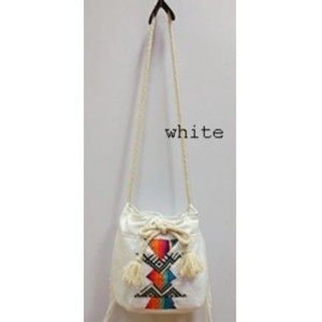 Cotton Jacquard パッチワーク＋刺繍バッグ#1818045