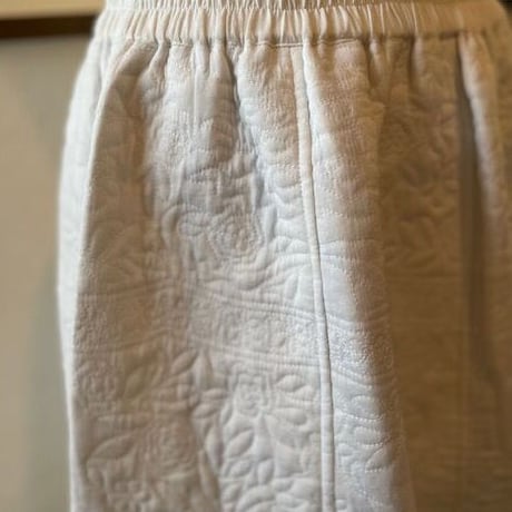 テリーボイルキルト刺繍xジャカード　ハーレムパンツ #2216011