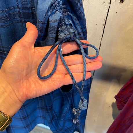 INDIGO 先染めチェックトップス#2614035