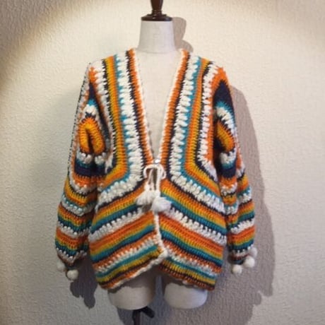 手編みWOOLマルチヤーン かぎ針ニット#2047003
