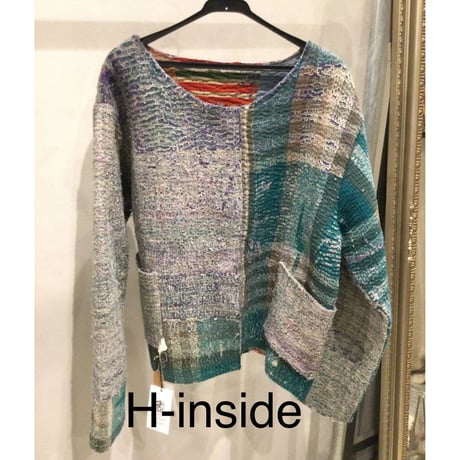 ヴィンテージ　カンタ刺繍　リバーシブルジャケット③　#2512003