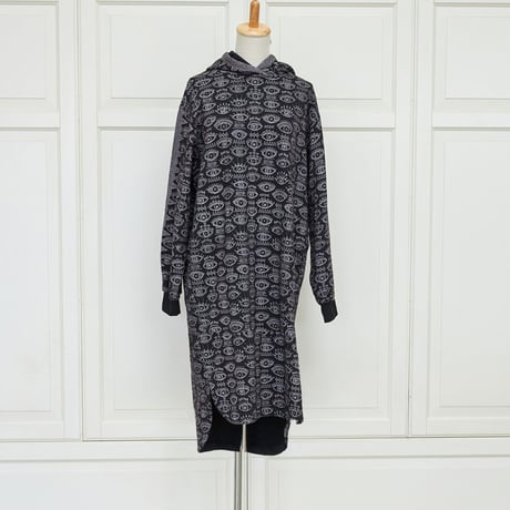 コットン 裏毛　EYEプリント　HOODIE ワンピース #2179210
