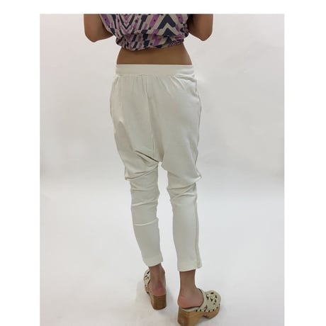 バンブー裏毛　サイド綿テープライン入り　ソフトサルエルパンツ#1876043