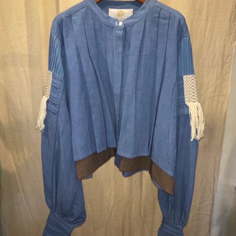 コットンフラックス　クロップド丈　Big sleeve shirt #2612031