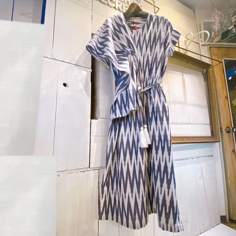 IKAT イカット 絣織　ドレープ　ワンピース #2113233