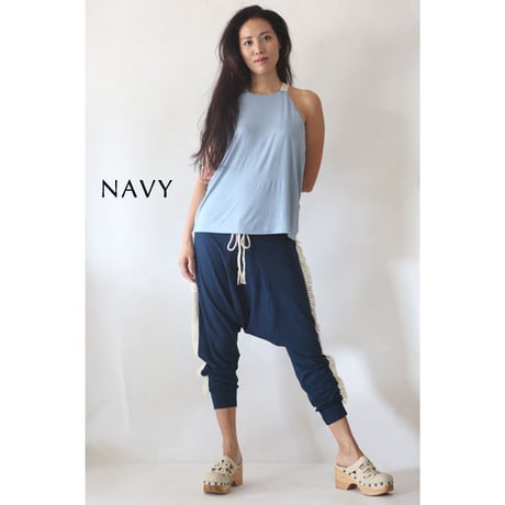 cotton voile fringe pants フリンジパンツcrinkle セール】【 griguri 】fril track pants/フリルトラックパンツ