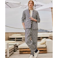 綿テンセルモダールストレッチ海賊プリント 裾リブパンツ#2136208