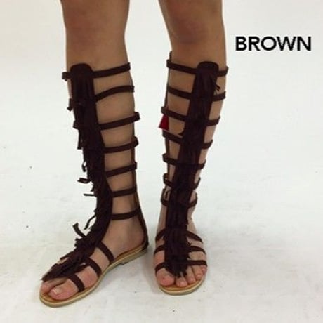 FAKE SUEDE GLADIATOR SANDAL ロンググラディエーターサンダル#1778041