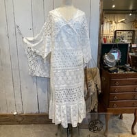 綿レースパッチワーク Boho ワンピ #2513001