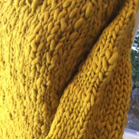 #1947014 TT ウール手編みニットタートルネック　WOOL 100%