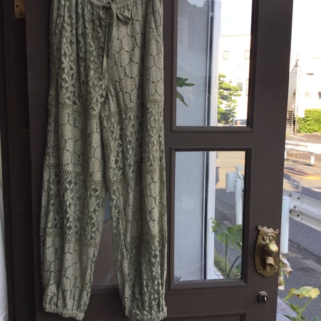 綿レースパッチワーク Boho バルーンパンツ #2516002